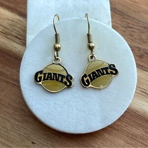 Vintage San Francisco Giants Hanging Earrings M.L.B. 1989 Peter David‎